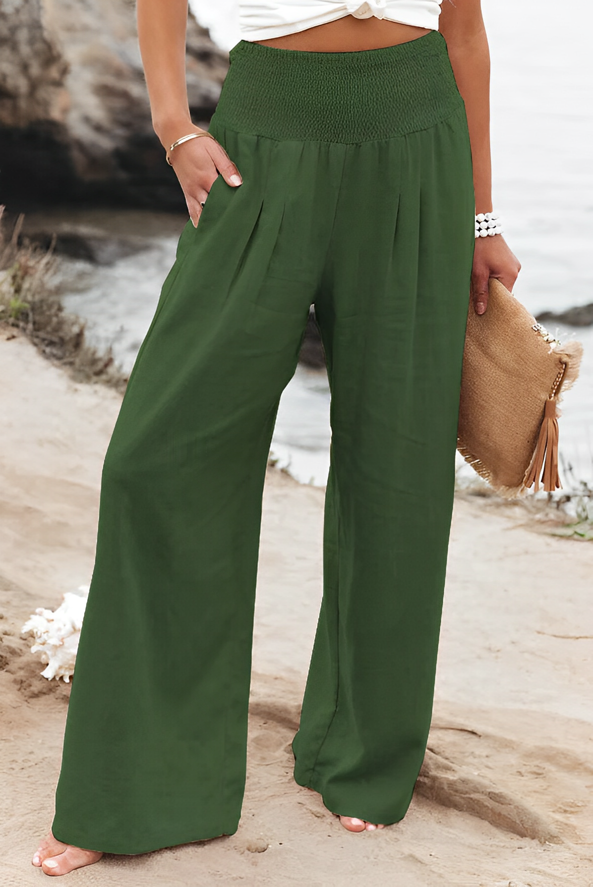 Pantalones respirables y frescos con bolsillos