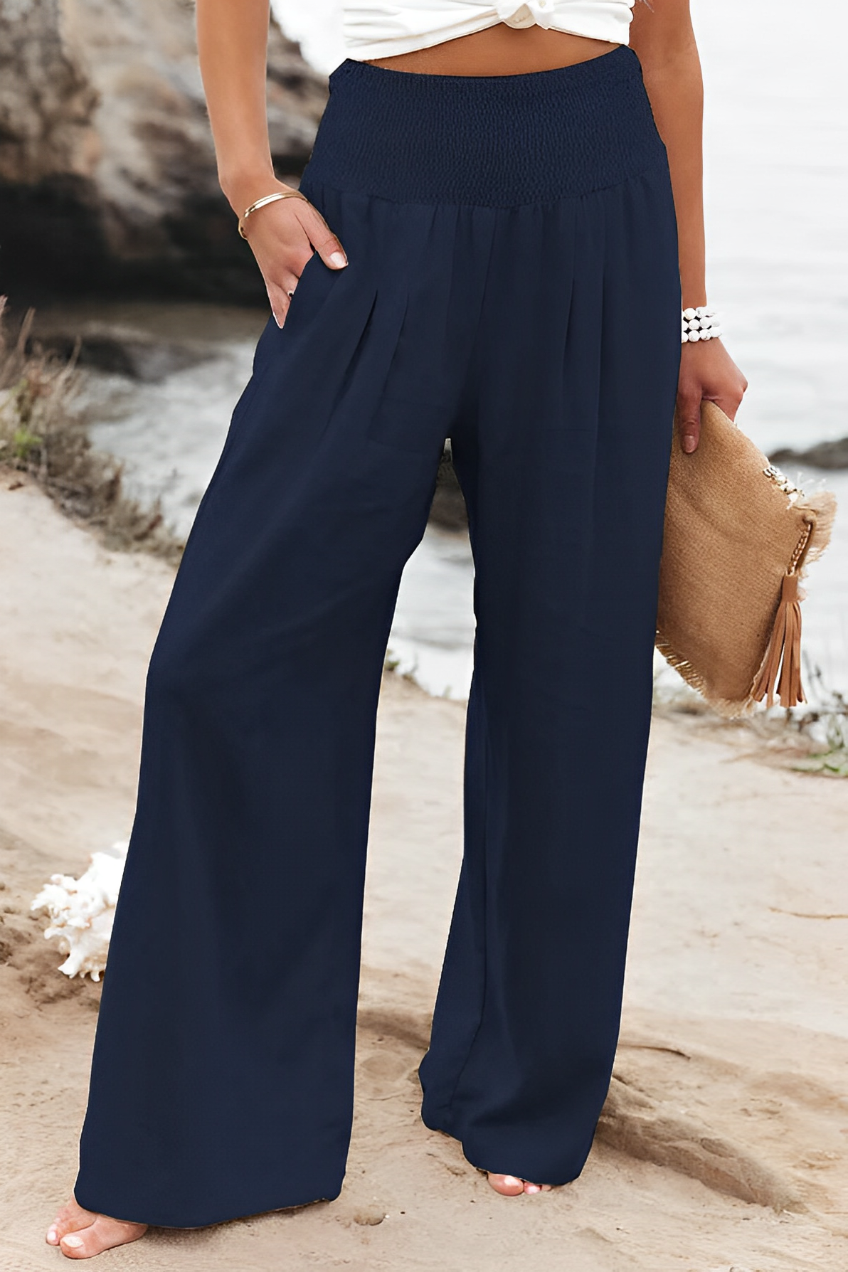 Pantalones respirables y frescos con bolsillos