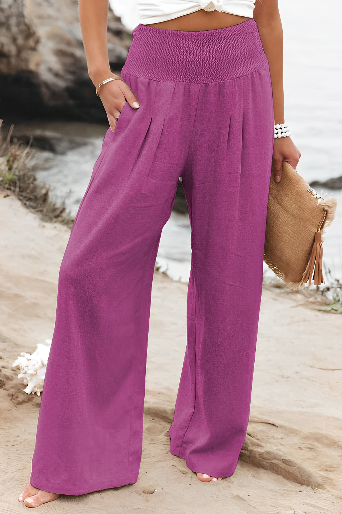 Pantalones respirables y frescos con bolsillos