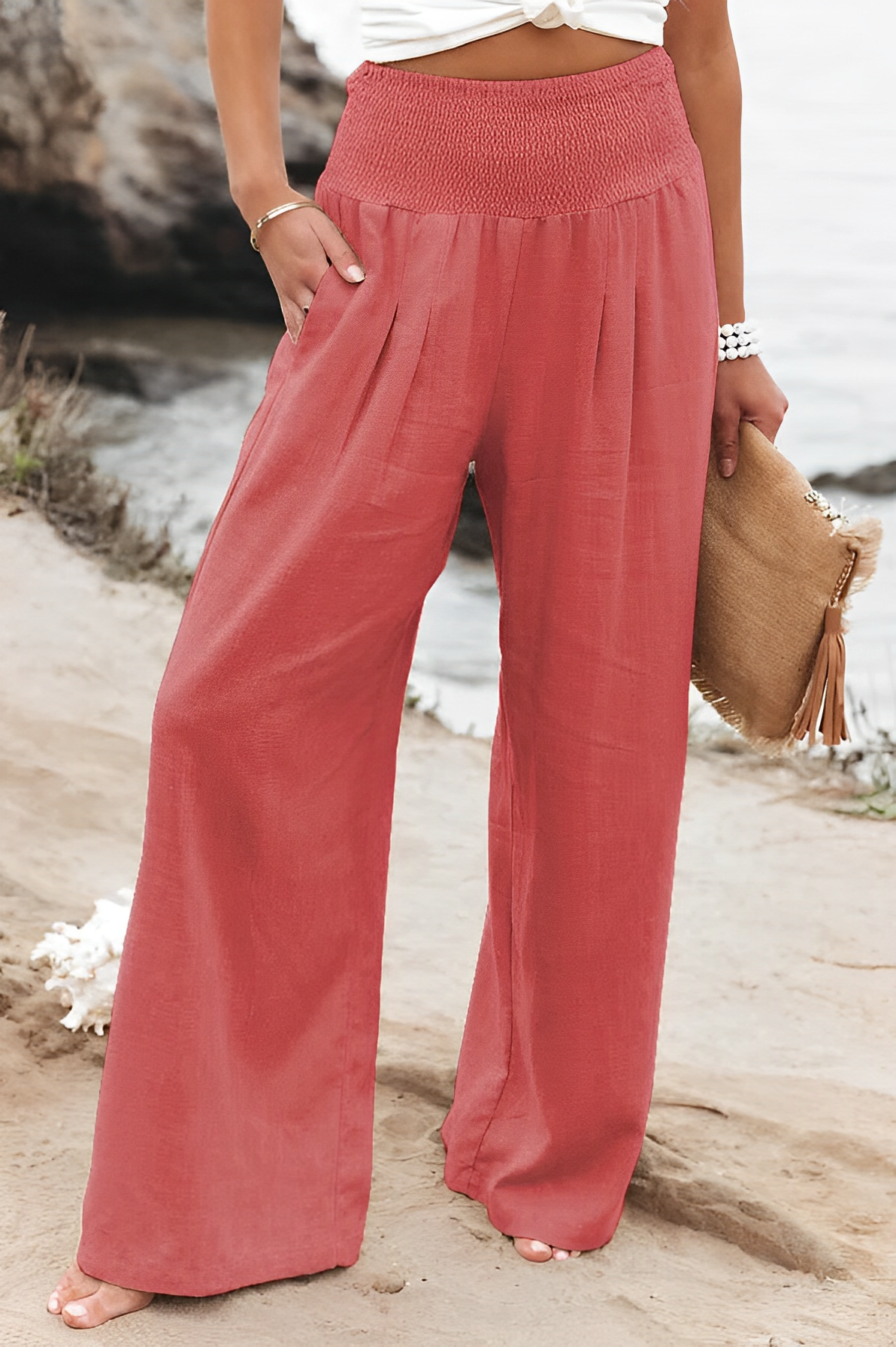 Pantalones respirables y frescos con bolsillos