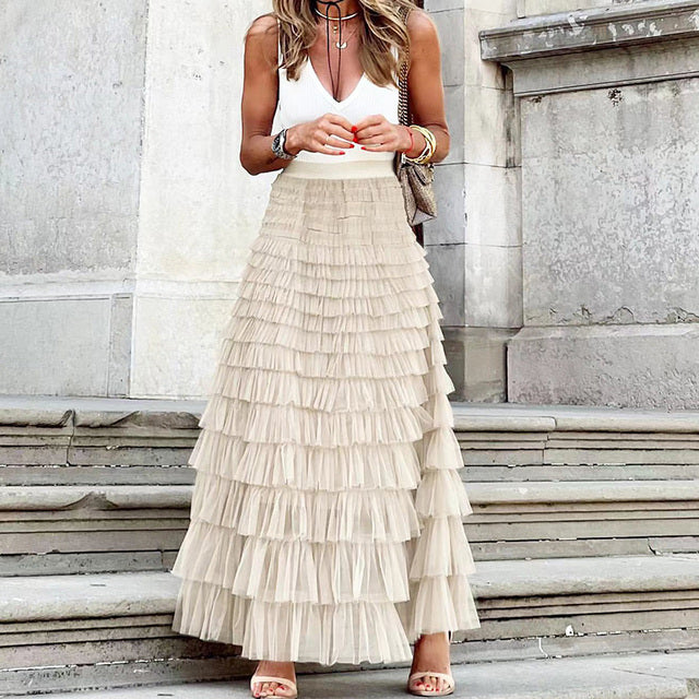 Falda elegante larga