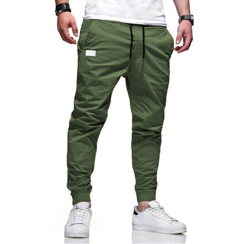 Pantalones jogger casuales para hombre con cordón y cintura elástica 🔥Compra 2, obtén automáticamente un 10% de descuento y envío gratis🔥