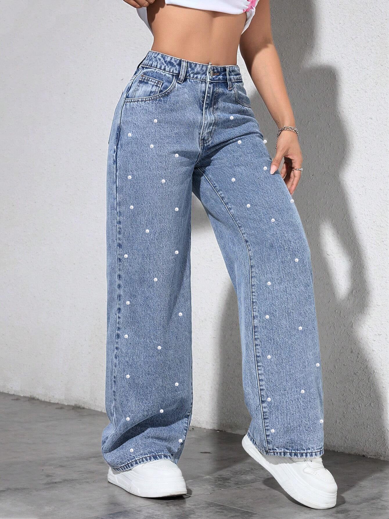 Pearl Denim Wide Leg Marina