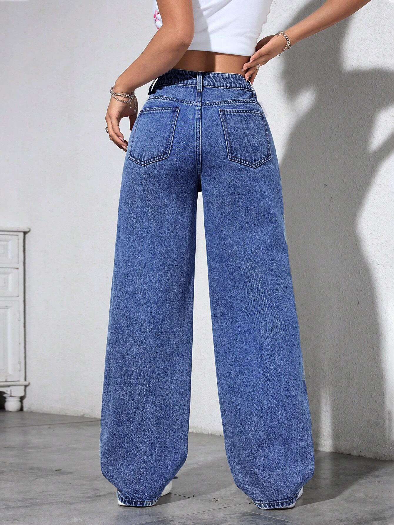 Pearl Denim Wide Leg Marina
