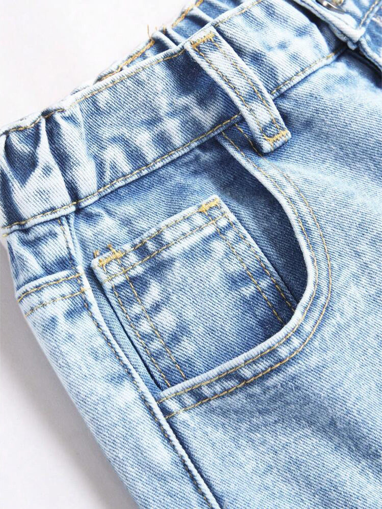 Cherry Denim Wide Leg Coral