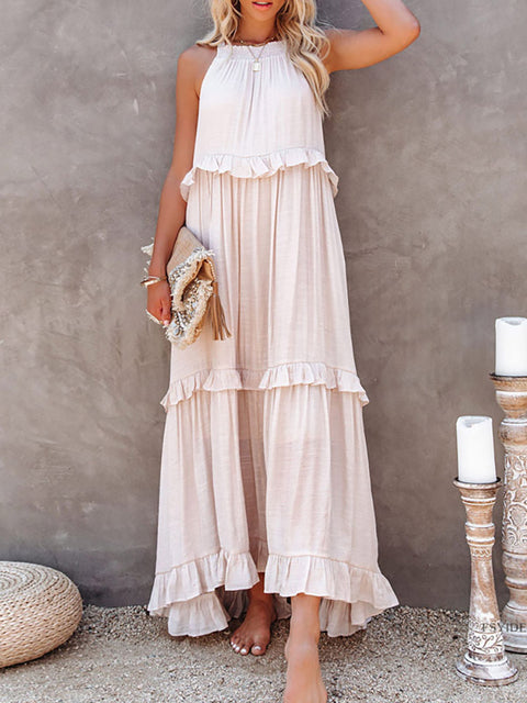 Vestido largo liso Oversize de mujer