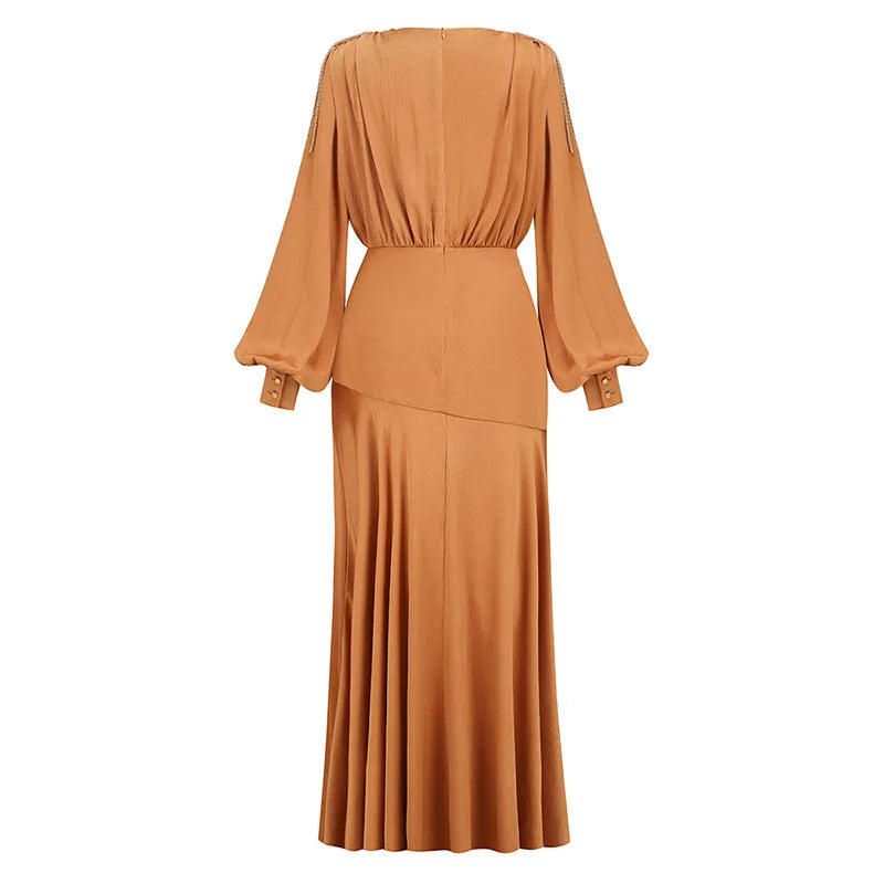 Vestido Aurora Dorada