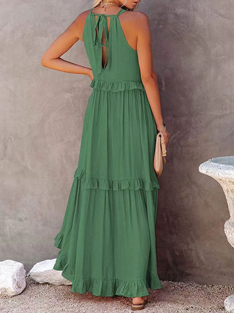 Vestido largo liso Oversize de mujer
