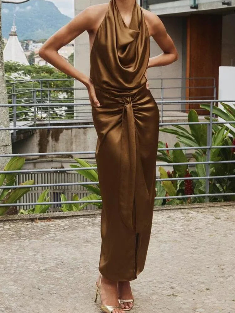 Vestido Elegancia Dorada