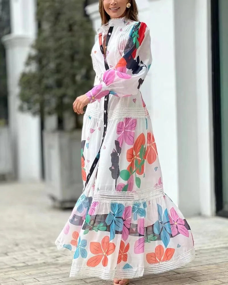 Vestido largo estampado Ana louise