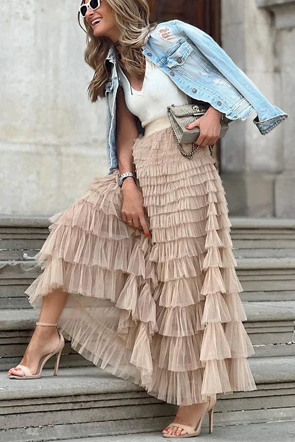 Falda elegante larga