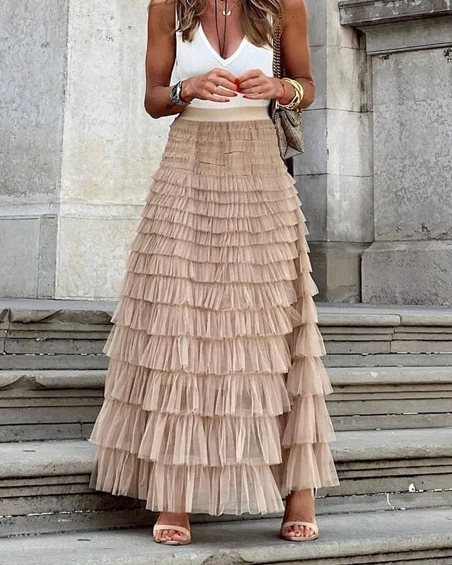 Falda elegante larga