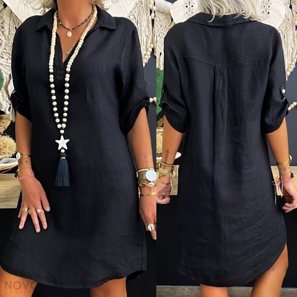 Novou - Vestido tipo blusa de algodón
