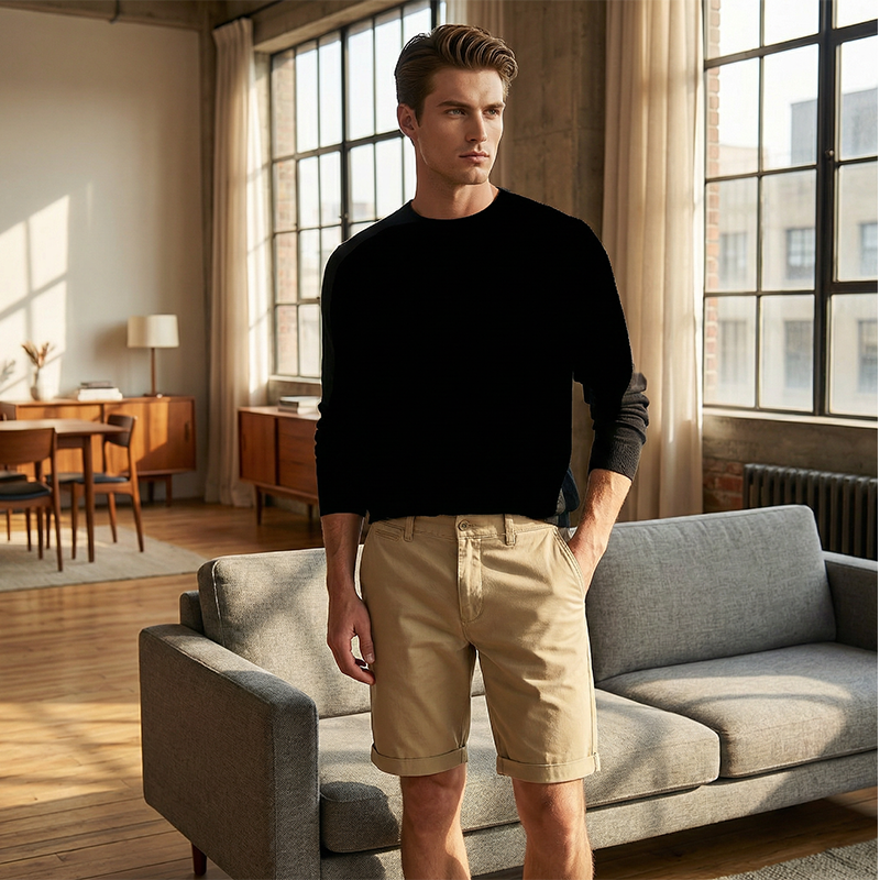 💎 ¡50 % DE DESCUENTO EN PANTALONES CORTOS CÓMODOS Y ELEGANTES PARA HOMBRE! 💎 Tejido de primera calidad, corte clásico y bolsillos prácticos ✨