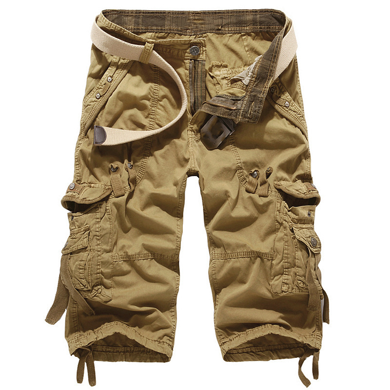 🩳 Pantalones Cortos Cargo Masculinos de Múltiples Bolsillos – Ajuste Relajado, Mezcla de Algodón Transpirable y Estilo Versátil ✨