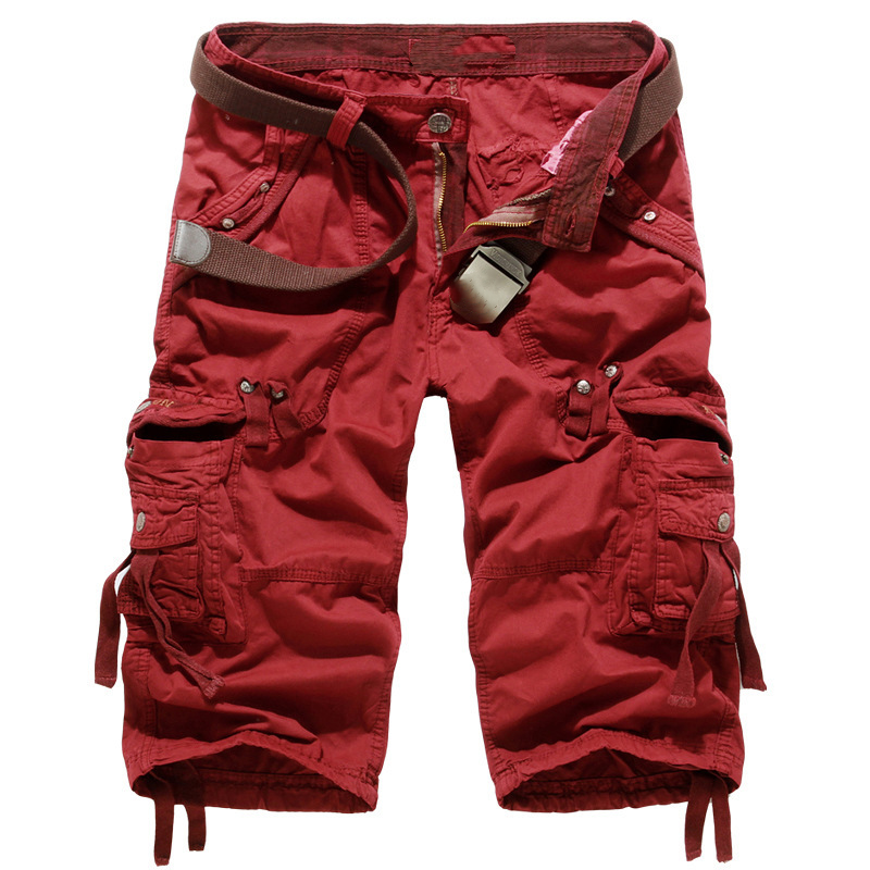 🩳 Pantalones Cortos Cargo Masculinos de Múltiples Bolsillos – Ajuste Relajado, Mezcla de Algodón Transpirable y Estilo Versátil ✨