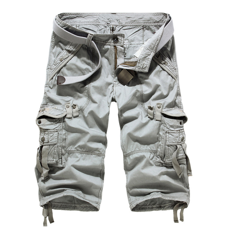 🩳 Pantalones Cortos Cargo Masculinos de Múltiples Bolsillos – Ajuste Relajado, Mezcla de Algodón Transpirable y Estilo Versátil ✨