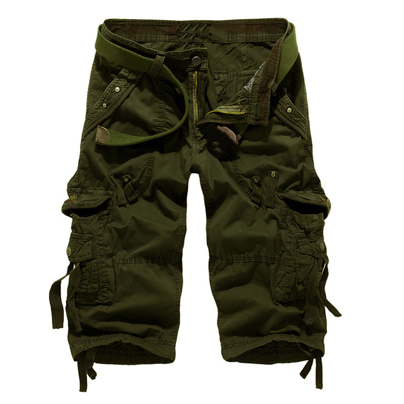 🩳 Pantalones Cortos Cargo Masculinos de Múltiples Bolsillos – Ajuste Relajado, Mezcla de Algodón Transpirable y Estilo Versátil ✨