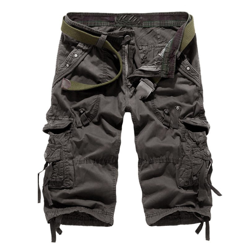 🩳 Pantalones Cortos Cargo Masculinos de Múltiples Bolsillos – Ajuste Relajado, Mezcla de Algodón Transpirable y Estilo Versátil ✨