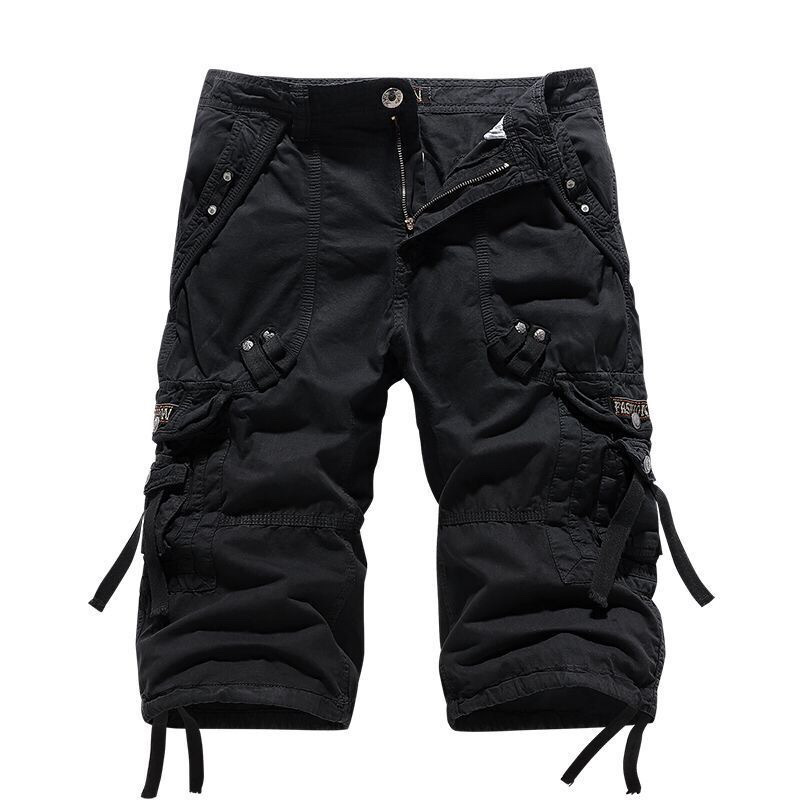 🩳 Pantalones Cortos Cargo Masculinos de Múltiples Bolsillos – Ajuste Relajado, Mezcla de Algodón Transpirable y Estilo Versátil ✨