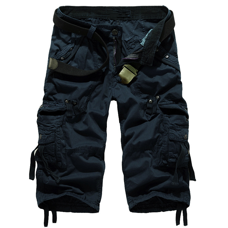 🩳 Pantalones Cortos Cargo Masculinos de Múltiples Bolsillos – Ajuste Relajado, Mezcla de Algodón Transpirable y Estilo Versátil ✨