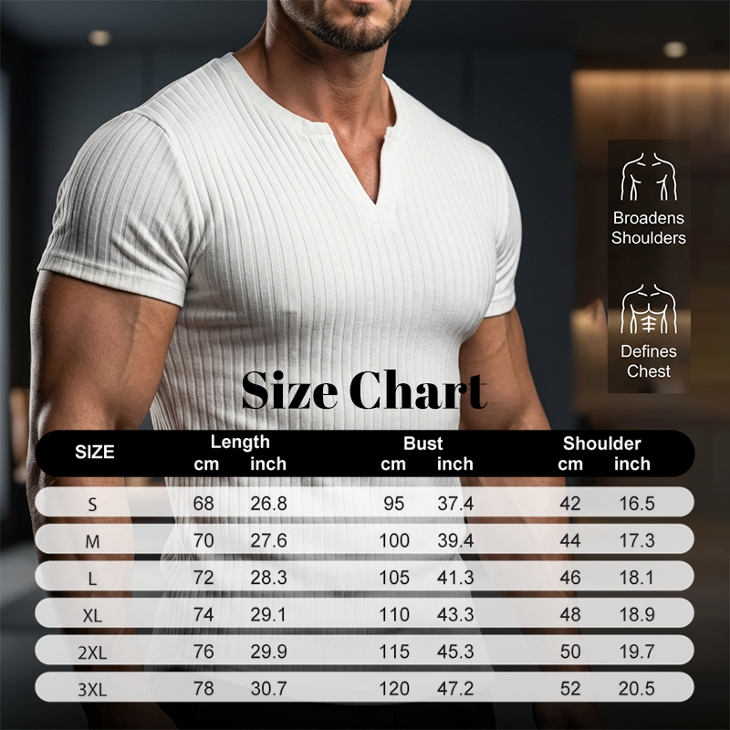 Camisa Henley lisa entallada para hombre